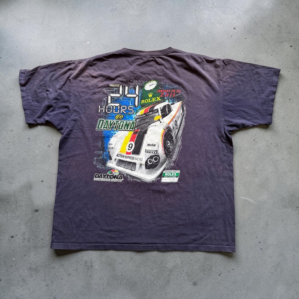Vintage 2011 Rolex 24 at Daytona Racing T-Shirt Anvil Action Express Porsche 2X